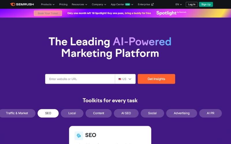 Semrush phân tích link