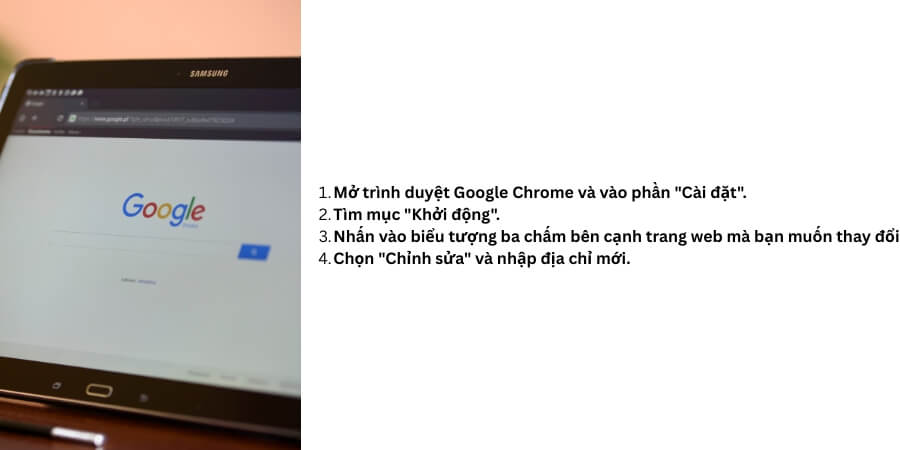 cách xóa trang web mặc định trên google chrome​