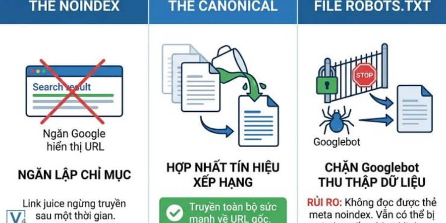 Cách Xóa Index Google Khỏi Website Đúng Chuẩn SEO 7 Xem thêm chi tiết Khi nào nên dùng canonical thay vì noindex