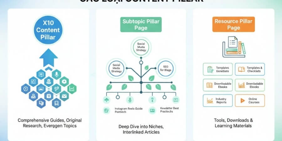 Xem thêm chi tiết 3 dạng Content Pillar phổ biến thường gặp