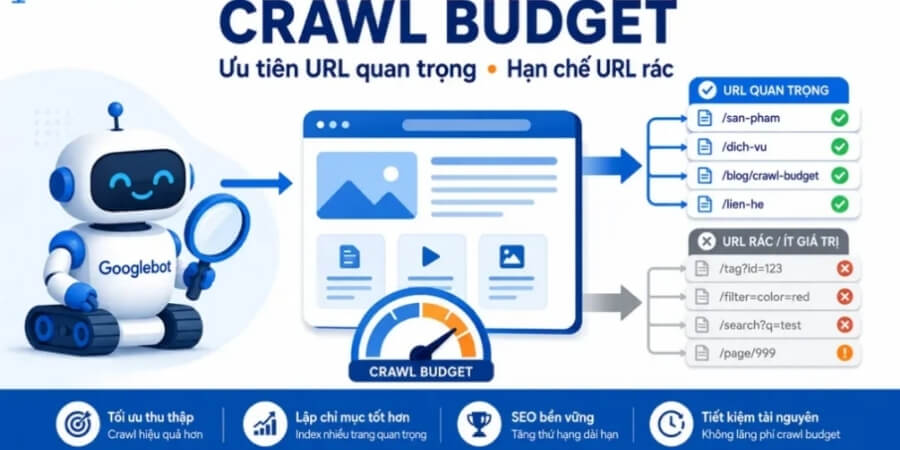 Xem thêm chi tiết Crawl budget của Google hoạt động ra sao