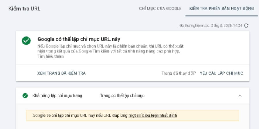 Xem thêm chi tiết Gửi yêu cầu Google lập chỉ mục lại URL