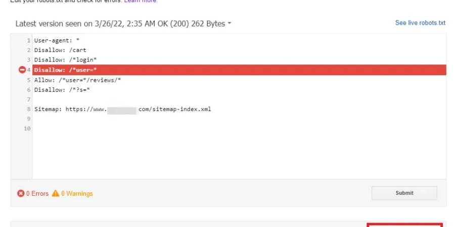 Xem thêm chi tiết Lỗi URL và robots.txt trong Google Search Console