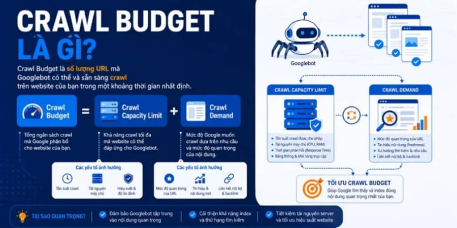Xem thêm chi tiết Những yếu tố ảnh hưởng trực tiếp đến crawl budget website