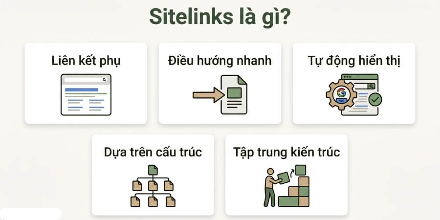 Xem thêm chi tiết Sitelinks trên SERP
