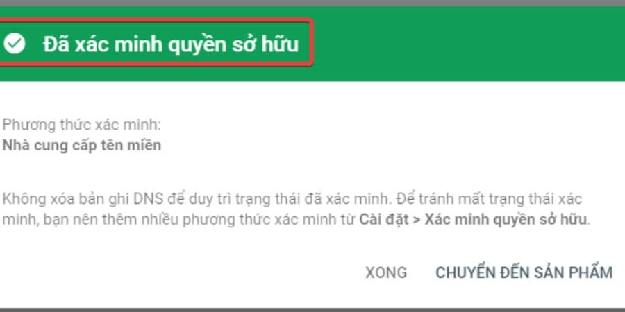 Xem thêm chi tiết Xác minh quyền sở hữu là gì